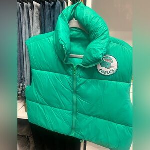 Brand New Kelly Green Eagles Puffer Vest